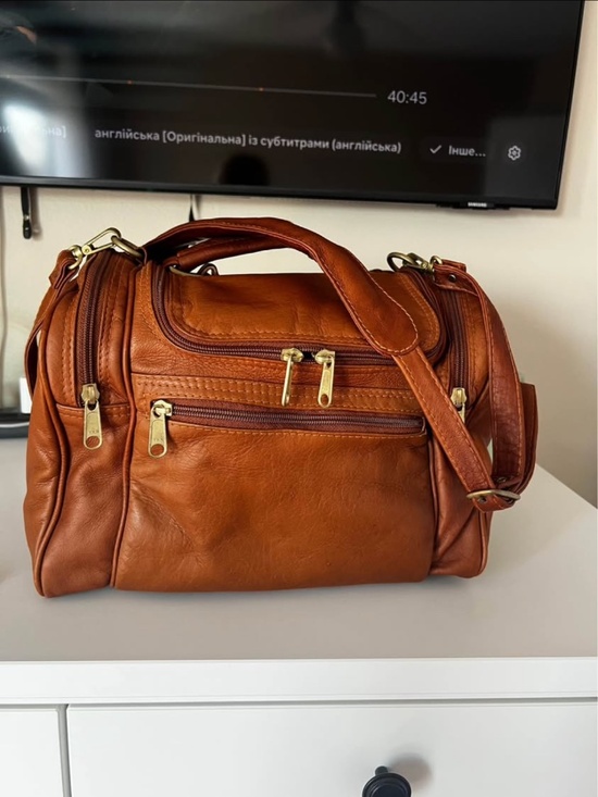 Unbranded Other - ⁠Vintage Style Brown Genuine Leather Satchel Bag⁠